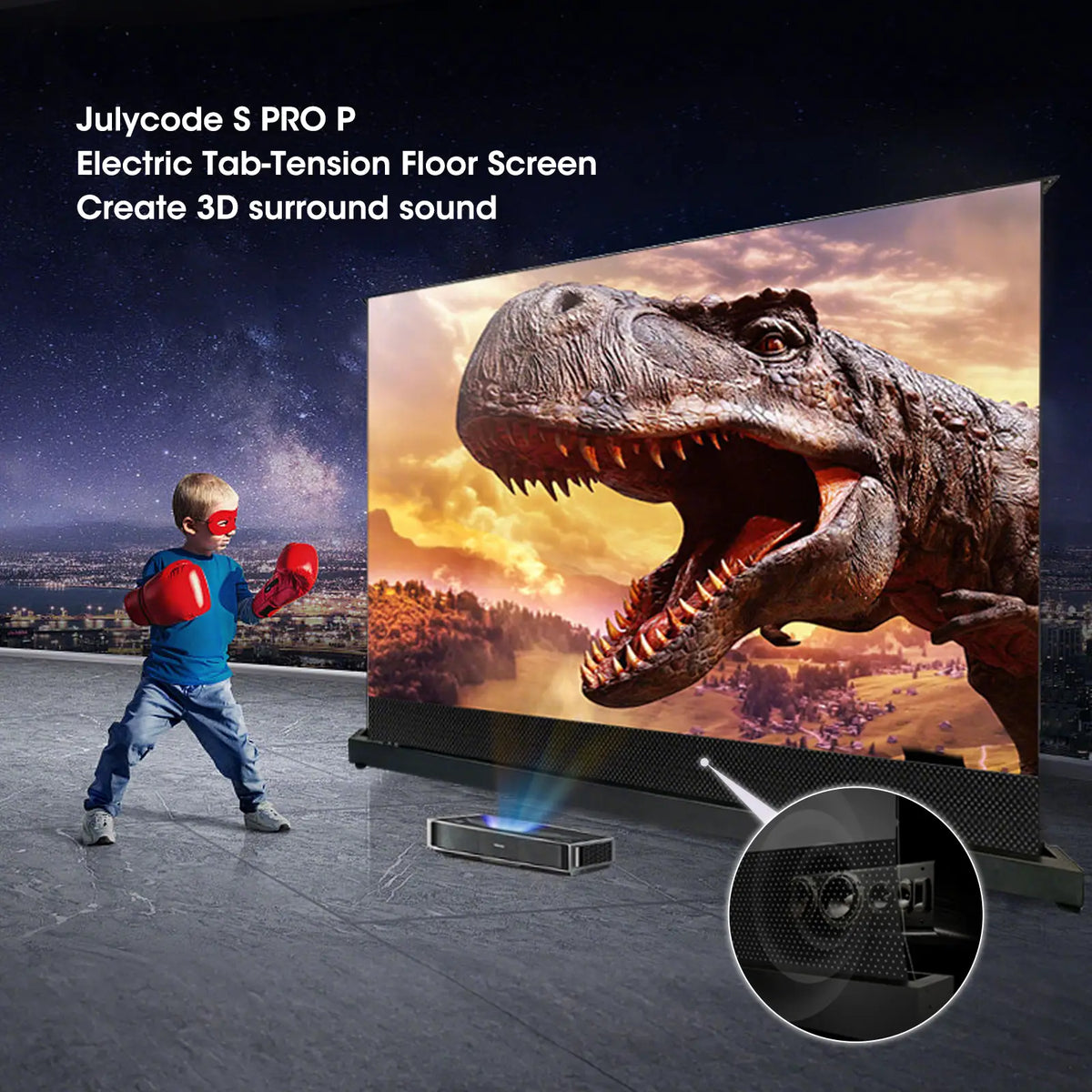Julycode S Pro P CBSP Floor-Rising UST ALR Screen — 92"–150"