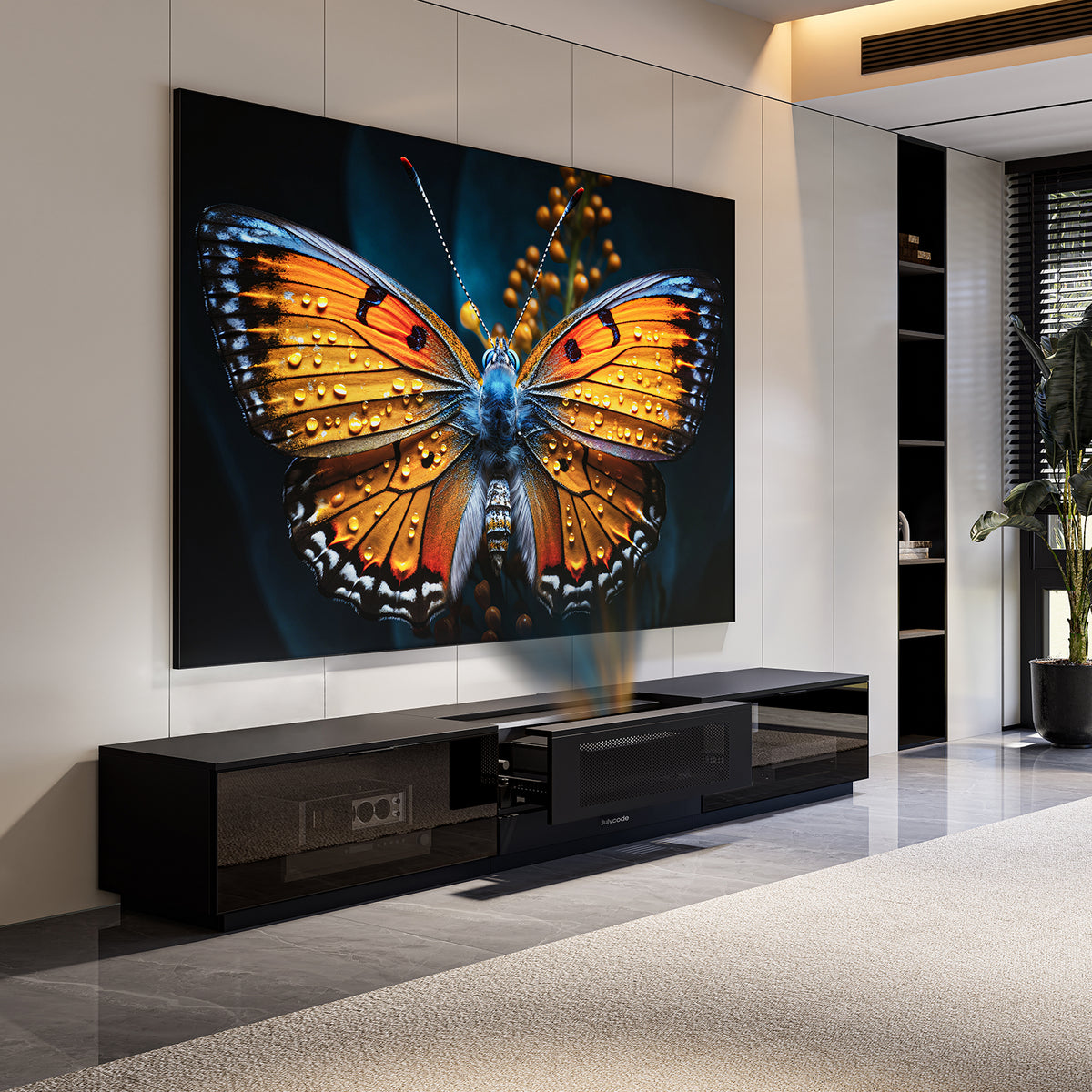 Julycode Glass Smart UST Laser TV Cabinet — 2