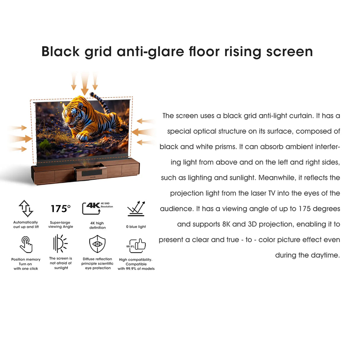 Julycode SW-Floor™ UST Cinema System — 100"/120"