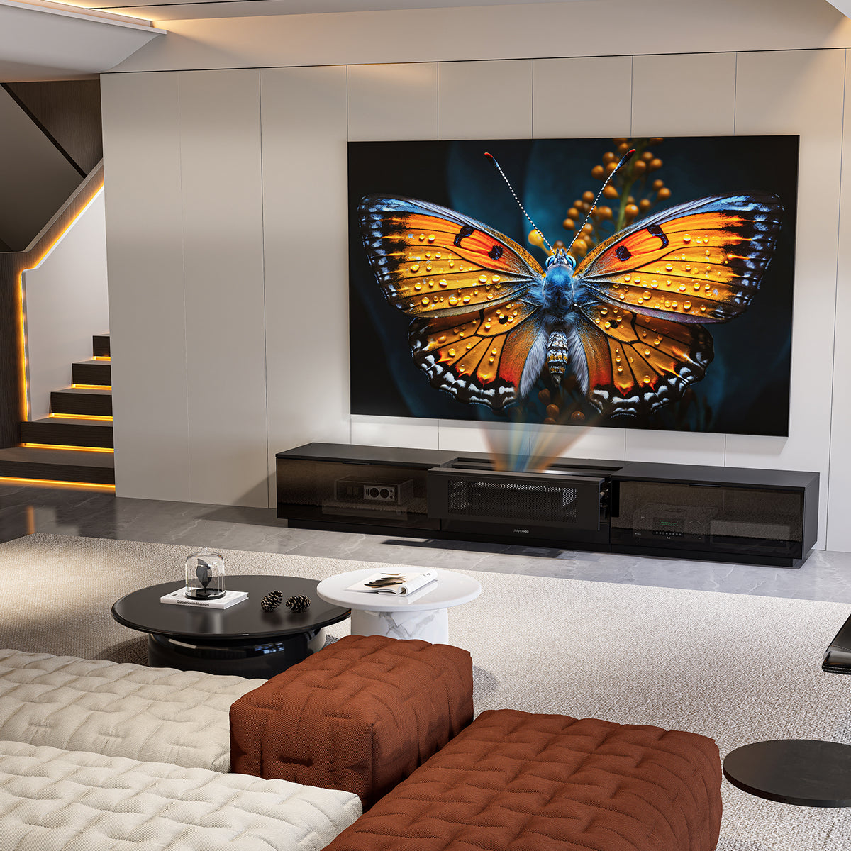 Julycode Glass Smart UST Laser TV Cabinet — 2