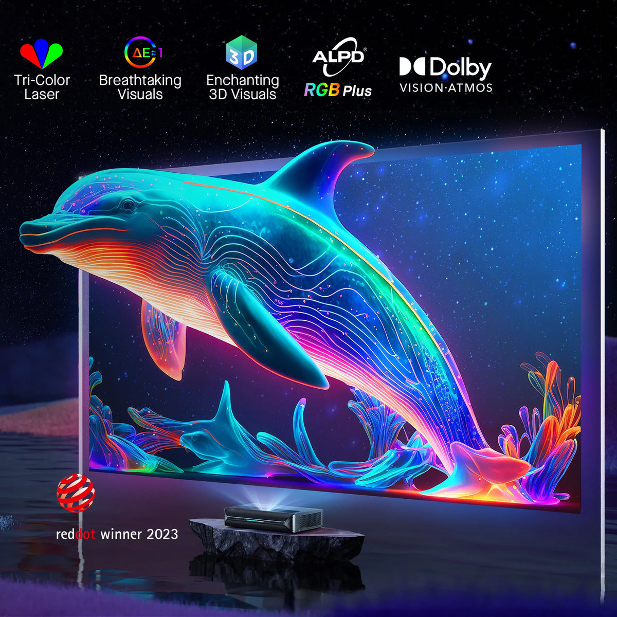 NexiGo Aurora Pro 4K UST Triple-Laser Projector